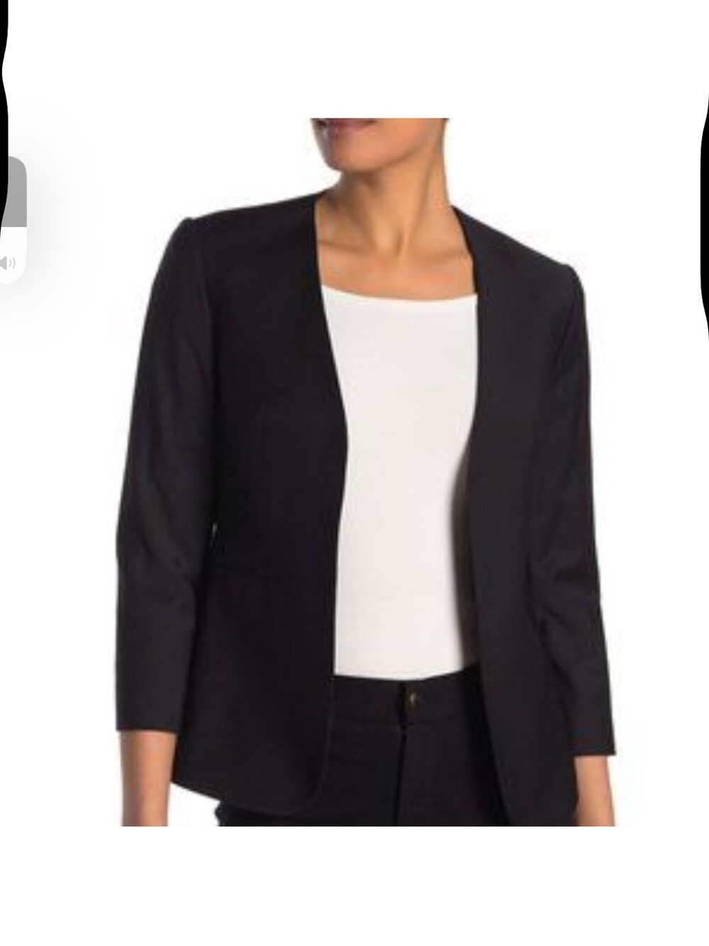 Theory Lindrayia Wool Blend Open-Front Blazer size 12
